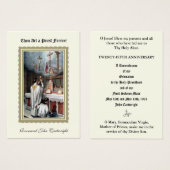 CARTES SAINES DE L'ORDINATION DU PRIÊTRE CATHOLIQU (Devant & derrière)