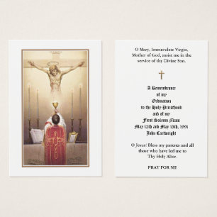 CARTES SAINES DE L'ORDINATION PRIVÉE CATHOLIQUE