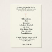 CARTES SAINES DE L'ORDINATION PRIVÉE CATHOLIQUE (Dos)