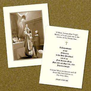 CARTES SAINES DE L'ORDINATION PRIVÉE CATHOLIQUE