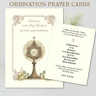 CARTES SAINES DE L'ORDINATION PRIVÉE CATHOLIQUE