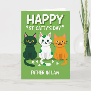 Cartes Saint-Patrick Chat pour Beau-Père