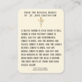 Cartes Saintes de Pâques Résurrection Prière Pasca (Dos)