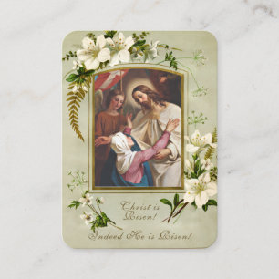 Cartes Saintes de Résurrection de Pâques Prière Pa