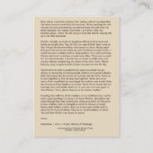 Cartes saintes de sang de prière précieuse de St (Dos)