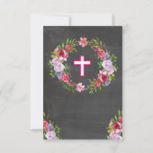 Cartes saintes florales de croix religieuse de (Dos)