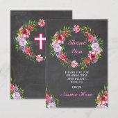 Cartes saintes florales de croix religieuse de (Devant / Derrière)