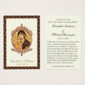 Cartes saintes Mariages byzantines orthodoxes (Devant & derrière)