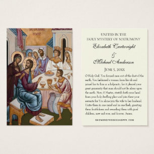 Cartes saintes Mariages byzantines orthodoxes