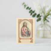 Cartes Saintes Offrande de Messe Jésus (Debout devant)