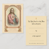 Cartes Saintes Offrande de Messe Jésus (Devant / Derrière)