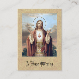 Cartes Saintes Prière d'Offrande de la Messe Jésus