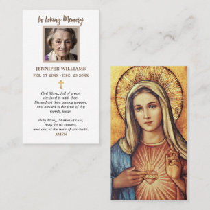 Cartes Saintes Vierge Marie Grâce Cartes de Prière