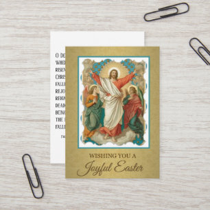 Cartes saintes w/prayer St John de résurrection d