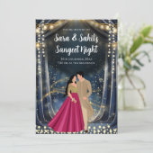 Cartes Sangeet Digital Indian Wedding invite (Debout devant)
