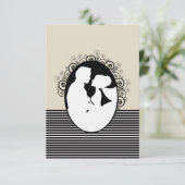 Cartes 'Save the Date' avec silhouettes de mariés (Debout devant)