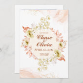 Cartes 'Save the Date' de mariage simplement éléga (Devant / Derrière)