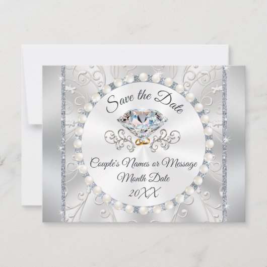 Cartes "Save the Date" pour les 25 ans de mariage (Devant)