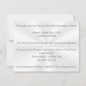 Cartes "Save the Date" pour les 25 ans de mariage (Dos)