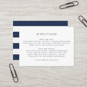 Cartes simples de direction marine et blanche