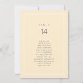 Cartes simples de Mariage Jaune (Dos)