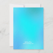 Cartes simples de Noël tropical avec palmiers bleu (Dos)