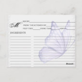 Cartes simples de recettes de papillon pourpre (Dos)