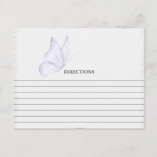 Cartes simples de recettes de papillon pourpre