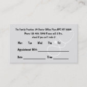 Cartes simples de rendez-vous de médecin de (Devant)