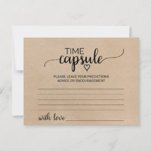 Cartes simples Faux Kraft Time Capsule Cartes