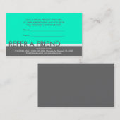 Cartes simples gris cyan pour recommander un ami (Devant / Derrière)
