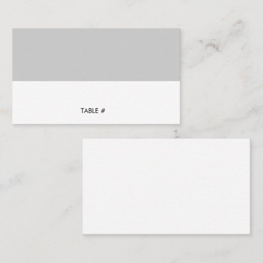 Cartes simples gris - plat (Devant / Derrière)