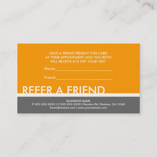 Cartes simples jaune orange gris pour inviter un a (Devant)