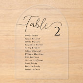 Cartes simples Mariage acrylique élégante (Recto)