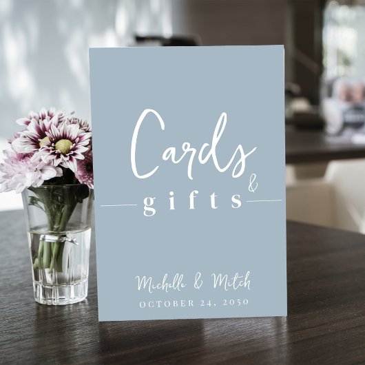 Cartes simples Mariage Dusty Blue Cartes cadeaux