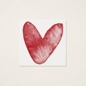 Cartes simples, rouges, aquarelle Coeur 15 (Devant)