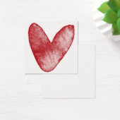 Cartes simples, rouges, aquarelle Coeur 15 (Bureau)