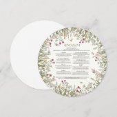 Cartes Sinamin inspirées de Rosh Hashana Floral (Devant / Derrière)