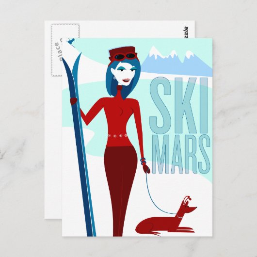 Cartes Ski Mars (Devant / Derrière)
