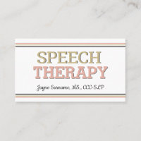 Cartes SLP ! Cartes de visite pour orthophonie