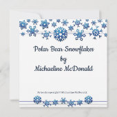 Cartes Snowflakes Ours Polaire (Dos)