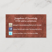 Cartes sociales chics de profil de ruche de (Dos)