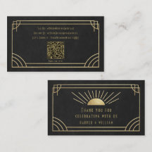 Cartes sociales et remerciements Art déco