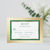 Cartes spéciales Emerald Green et Gold Wedding RSV (Debout devant)