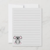 Cartes stationnaires Koala Bear Kid's Cute Flat (Dos)