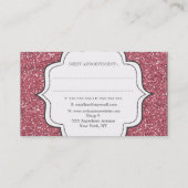 Cartes Styliste de cheveux glam Parties scintillan (Dos)