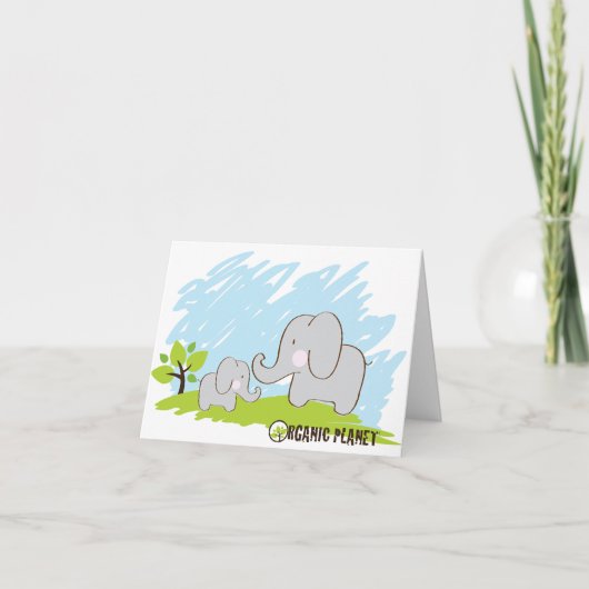 Cartes sur mesure Elephant Organic Planet (Devant)