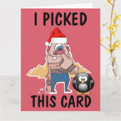 CARTES SURTAILLÉES DE NOSE PICKER FUNNY CHRISTMAS (Fleur jaune)