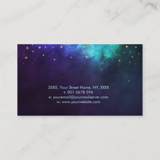 Cartes Tarot / Oracle avec lune et cristaux (Dos)