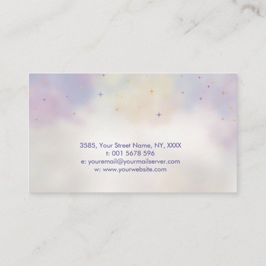 Cartes Tarot / Oracle avec lune et cristaux (Dos)